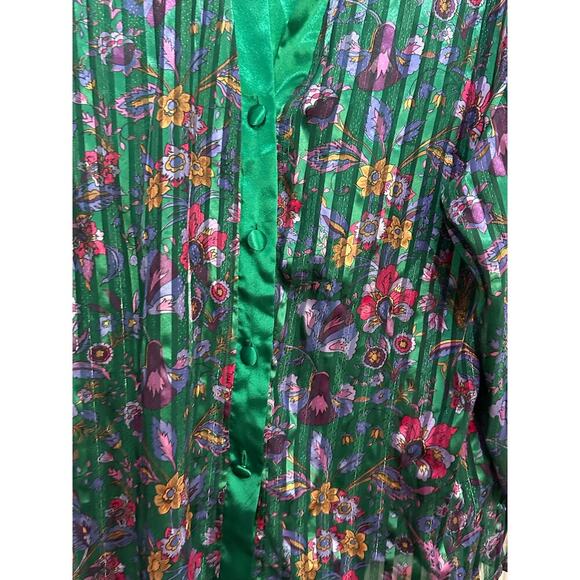 Vintage Victoria's Secret Green gold label Shirt & Bottom 2pec Set Size L - Picture 3 of 7